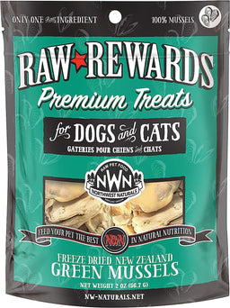Northwest Naturals Freeze Dried Green Lipped Mussel Treats for Cats & Dogs 2.0 oz
