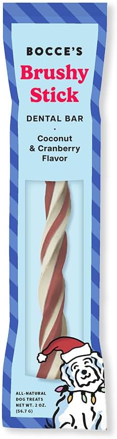 Bocce's Bakery Candy Cane Dental Stick