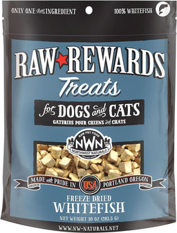 Northwest Naturals Freeze Dried Whitefish Treats for Cats & Dogs 10 oz