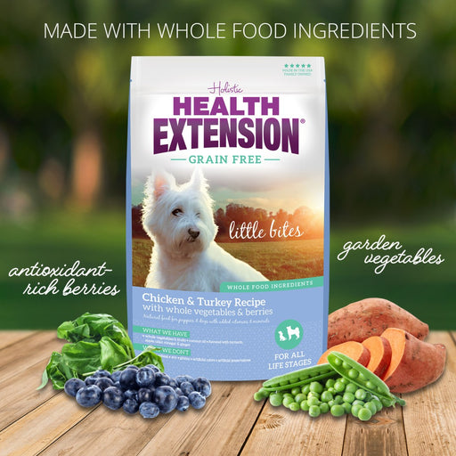 Health Extension Grain Free Chicken & Turkey Little Bites Dry Dog Food