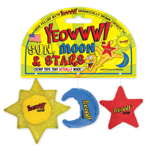 Ducky World Yeowww! Sun, Moon & Stars Catnip Toys