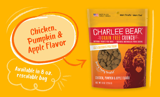 Charlee Bear Crunch Grain Free Chicken, Pumpkin & Apple 8 oz
