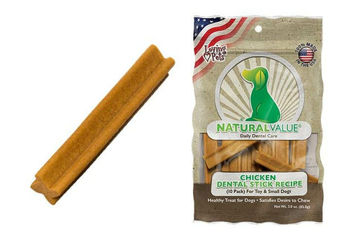 Loving Pets Natural Value Chicken Dental Sticks for Toy - Small (10 Pk)