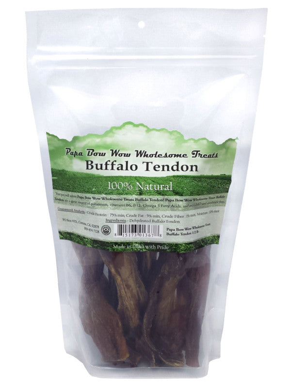 Papa Bow Wow Buffalo Tendon Treats - 6" - 0.5 lb
