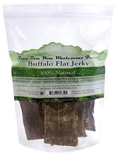 Papa Bow Wow Buffalo Flat Jerky Treats - 6" - .5 lb