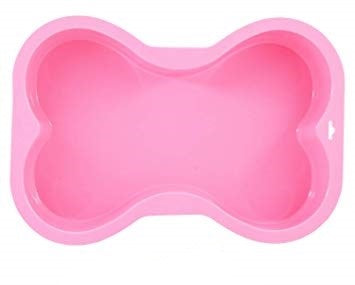 Puppy Cake Pan - Dog Bone Silicone - Pink