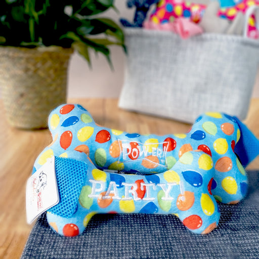 Puppy Cake Party Time Bone with Squeaker - Blue