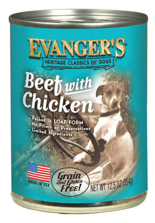 Evanger's Heritage Classic Beef With Chicken Canned Dog Food-12 PK