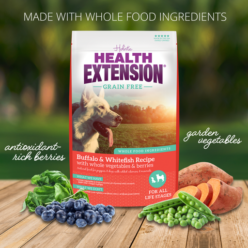 Health Extension Grain Free Buffalo & Whitefish Dry Dog Food