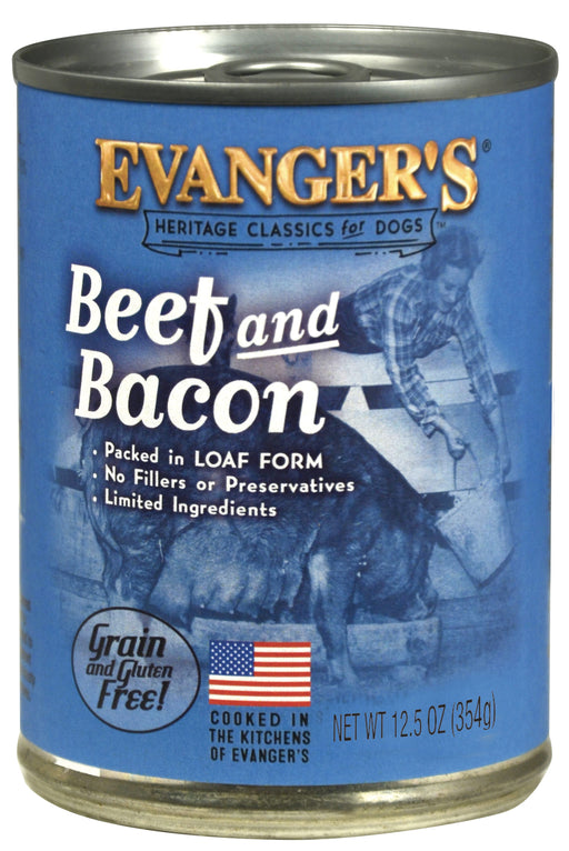 Evanger's Heritage Classic Beef & Bacon Canned Dog Food-12 PK