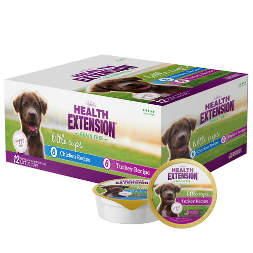 Health Extension Little Cups Turkey & Chicken Puppy Can Variety Pack (12 pk)