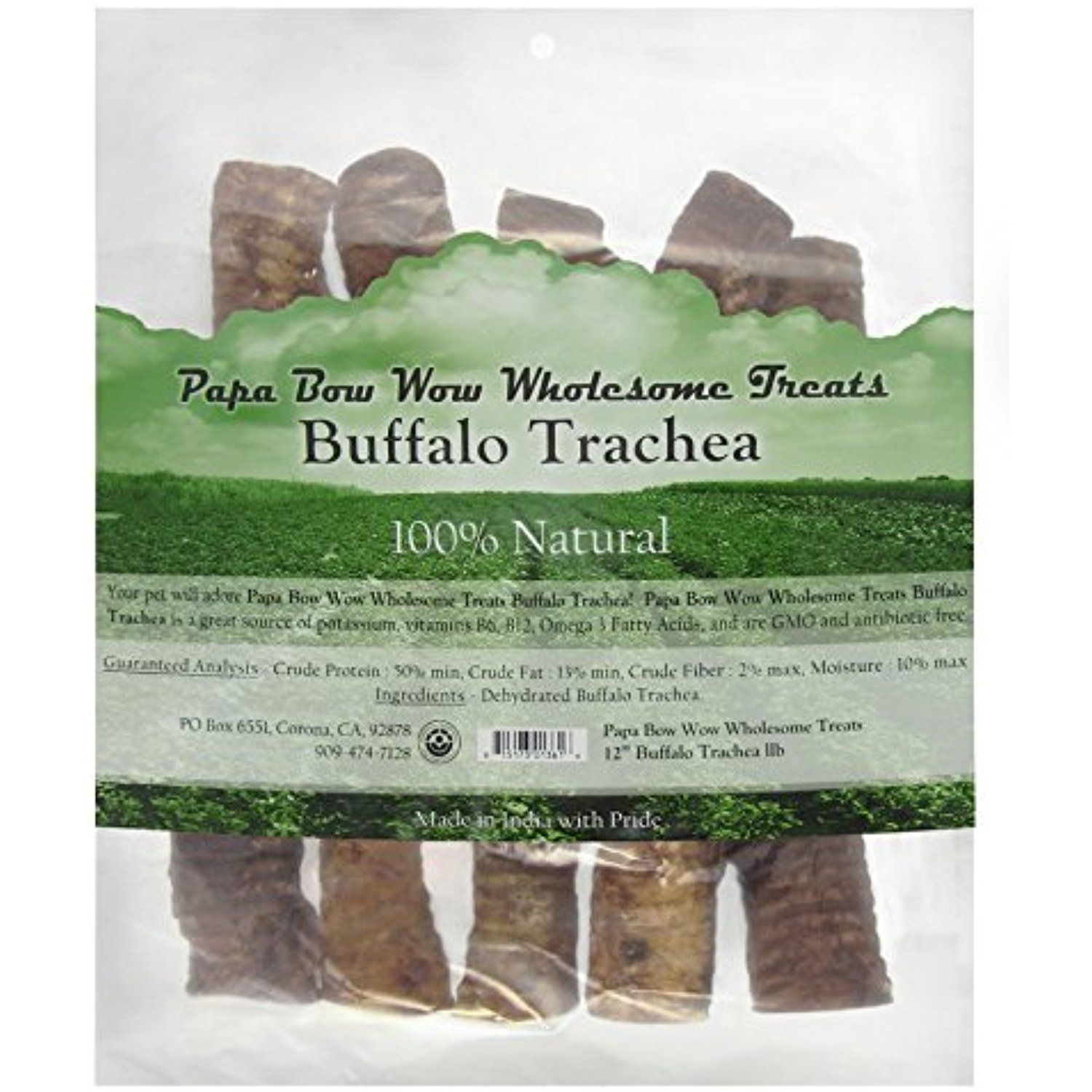 Papa Bow Wow Buffalo Trachea Treats - 12" - 0.5 lb