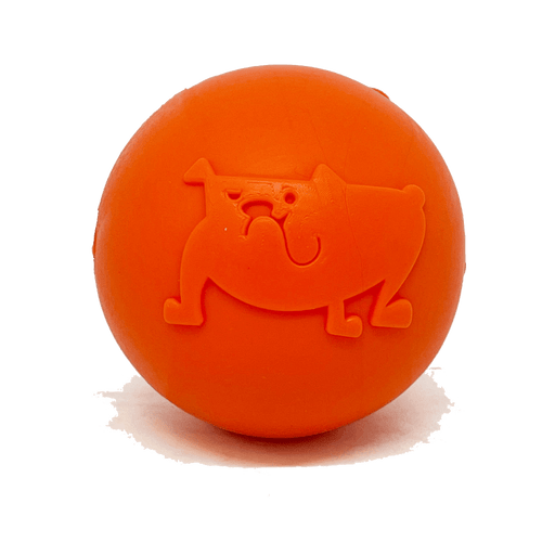 Sodapup Smile Ball Ultra Durable Synthetic Rubber Chew Toy & Floating Retrieving Toy-Medium-Orange